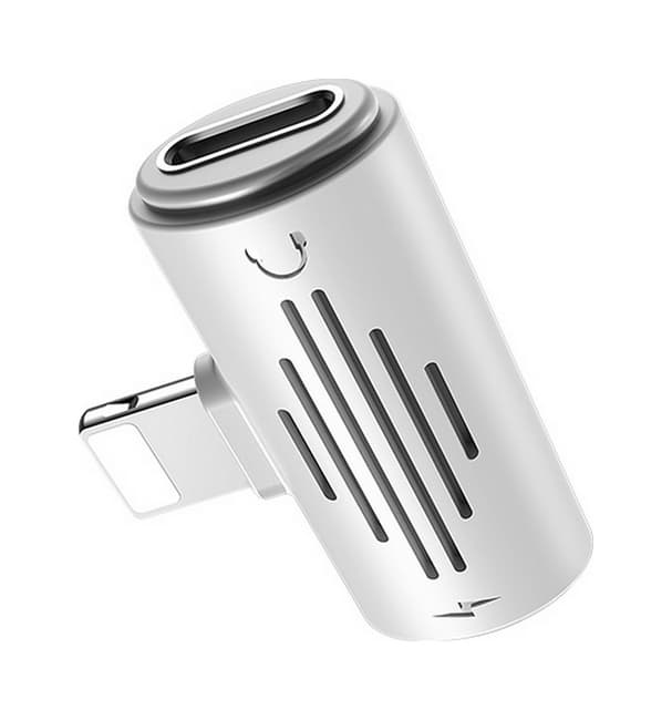 Adaptér Borofone BV6 Lightning - 2× Lightning bílý 75596 - náhled 2