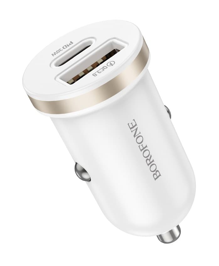 Rychlonabíječka do auta Borofone BZ22 30W bílá 107366 - náhled 2