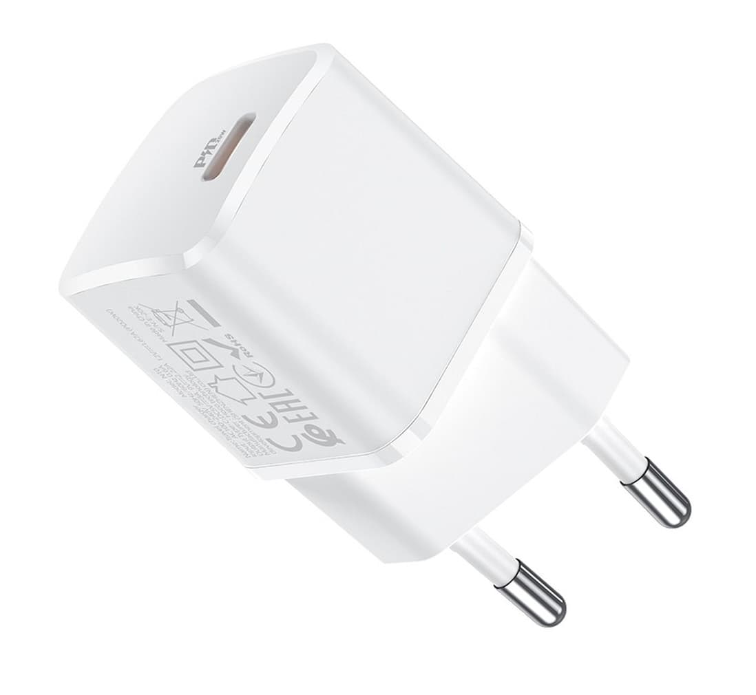 Adaptér HOCO N10 s funkcí rychlonabíjení 20W bílý 104913 - náhled 2