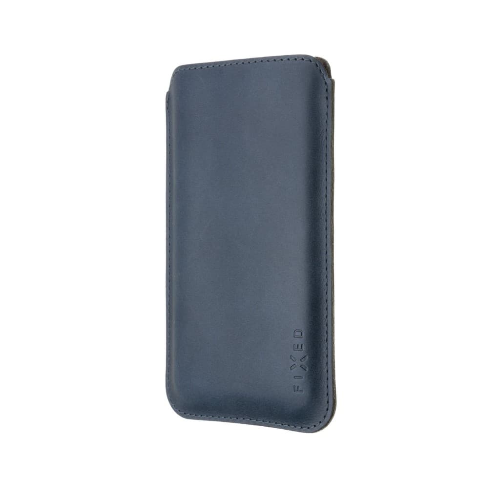 Tenké pouzdro FIXED Slim vyrobené z pravé kůže pro Apple iPhone 12 Pro Max/13 Pro Max, modré - náhled 2