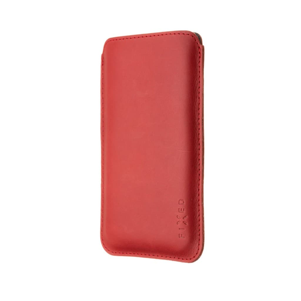 Tenké pouzdro FIXED Slim vyrobené z pravé kůže pro Apple iPhone 12/12 Pro/13/13 Pro, červené - náhled 2