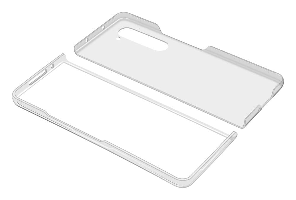 Zadní kryt s ochranným rámečkem Cellularline Clear Duo pro Samsung Galaxy Z Fold5, čirý - náhled 2