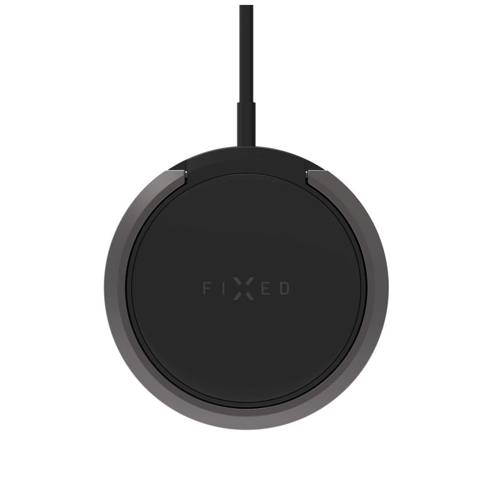 Bezdrátová nabíječka FIXED MagPad s podporou uchycení MagSafe a stojánkem, 15W, černá - náhled 2