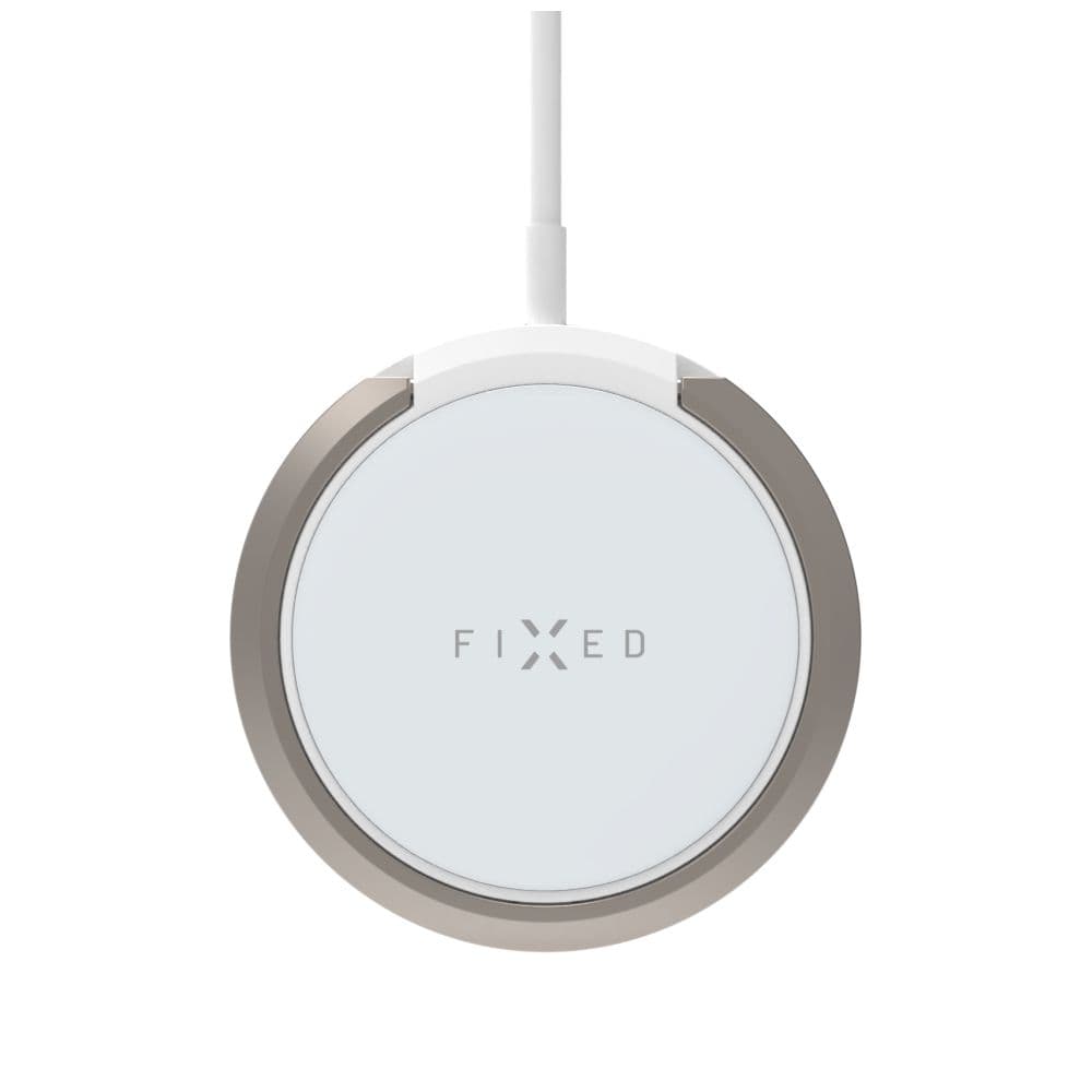 Bezdrátová nabíječka FIXED MagPad s podporou uchycení MagSafe a stojánkem, 15W, bílá - náhled 2