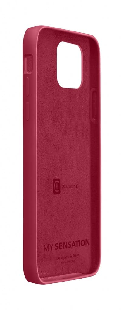 Ochranný silikonový kryt Cellularline Sensation pro Apple iPhone 12 mini, červený - náhled 2