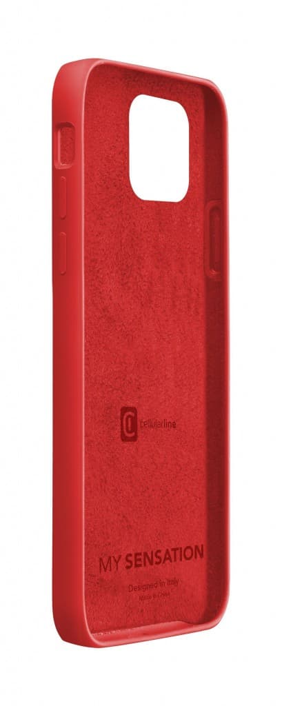 Ochranný silikonový kryt Cellularline Sensation pro Apple iPhone 12 Pro Max, červený - náhled 2