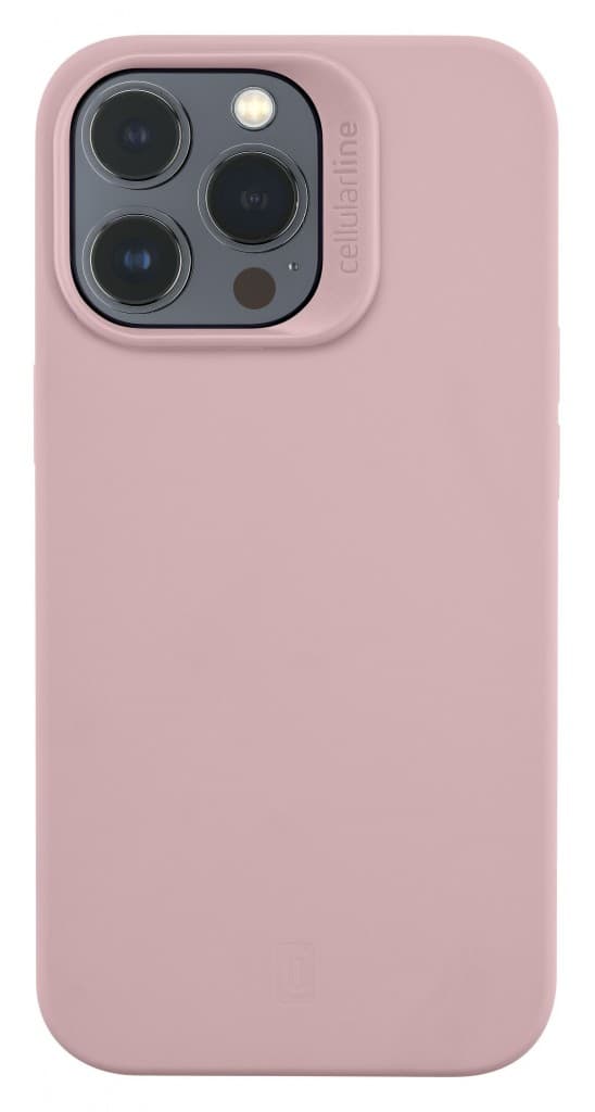Ochranný silikonový kryt Cellularline Sensation pro Apple iPhone 14 PRO, růžový - náhled 2