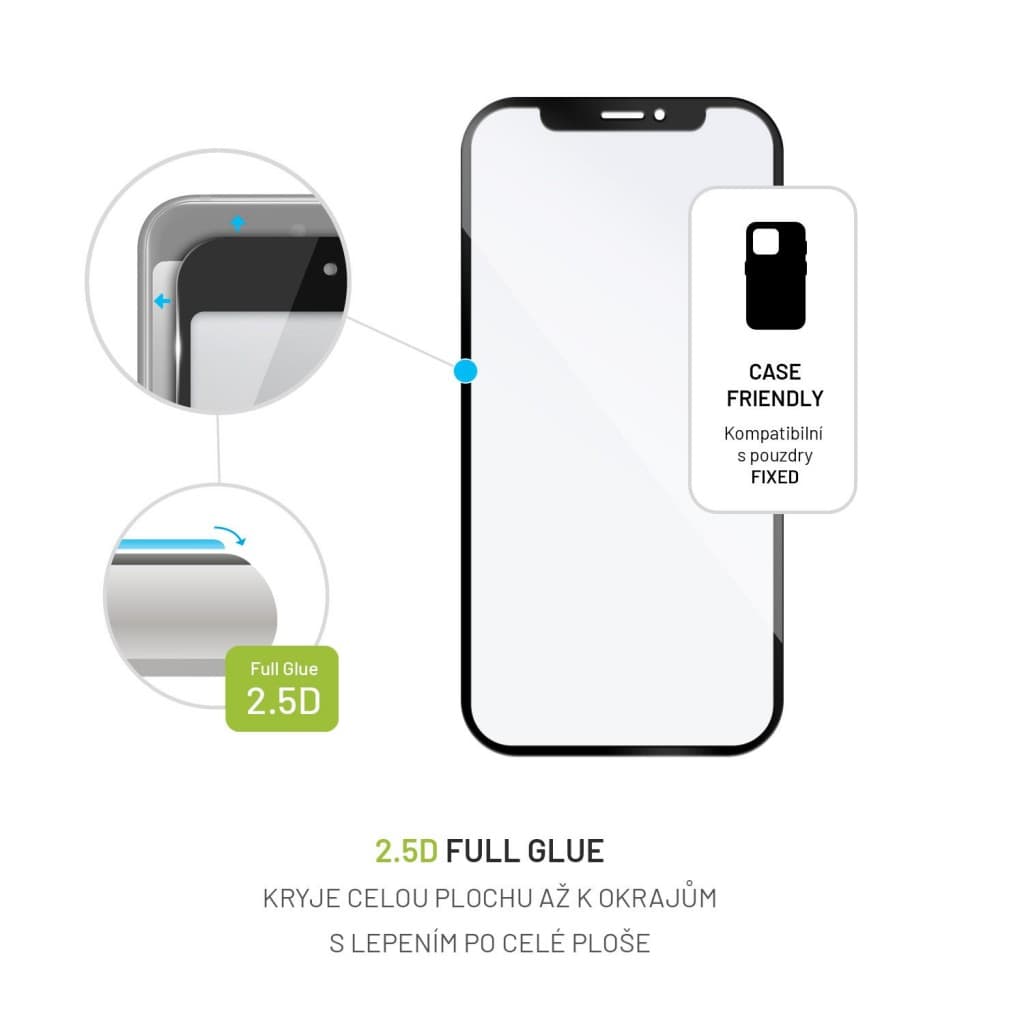 Ochranné tvrzené sklo FIXED Full-Cover pro Samsung Galaxy A54 5G, lepení přes celý displej, černé - náhled 2