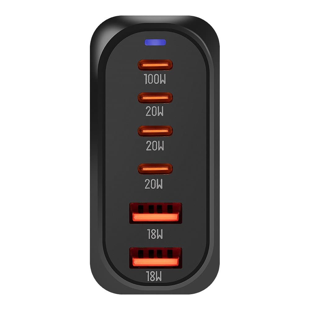 Stolní nabíječka OBAL:ME Terminal GaN 4C2A 100W Black - náhled 2
