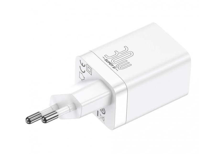 Adaptér Baseus CCSUPP-E02 Super Si Dual 30W bílý - náhled 2
