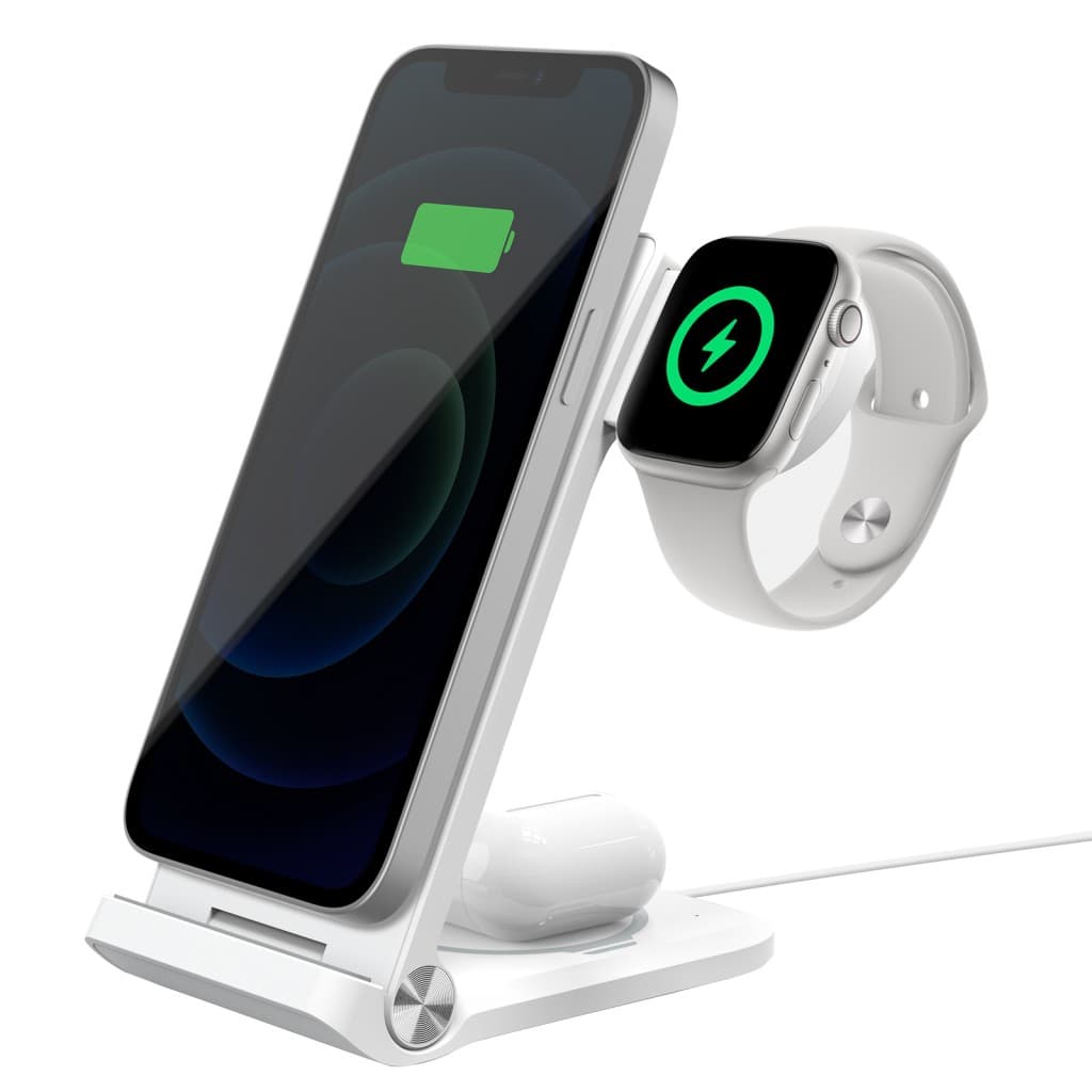 Bezdrátová nabíječka Nillkin PowerTrio 3v1 MagSafe pro Apple Watch White (MFI) - náhled 2