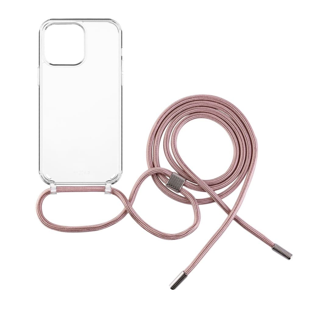 Pouzdro FIXED Pure Neck s růžovou šňůrkou na krk pro Apple iPhone 13 Pro Max - náhled 2
