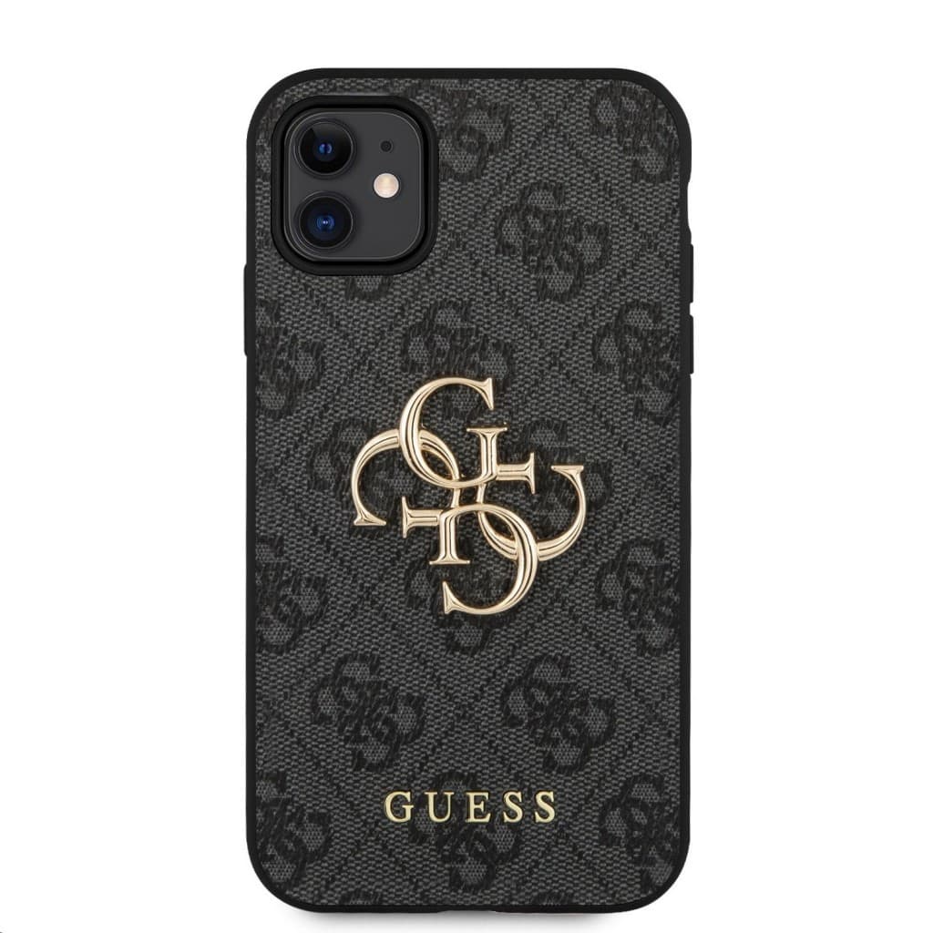 Guess PU 4G Metal Logo Zadní Kryt pro iPhone 11 Grey - náhled 2