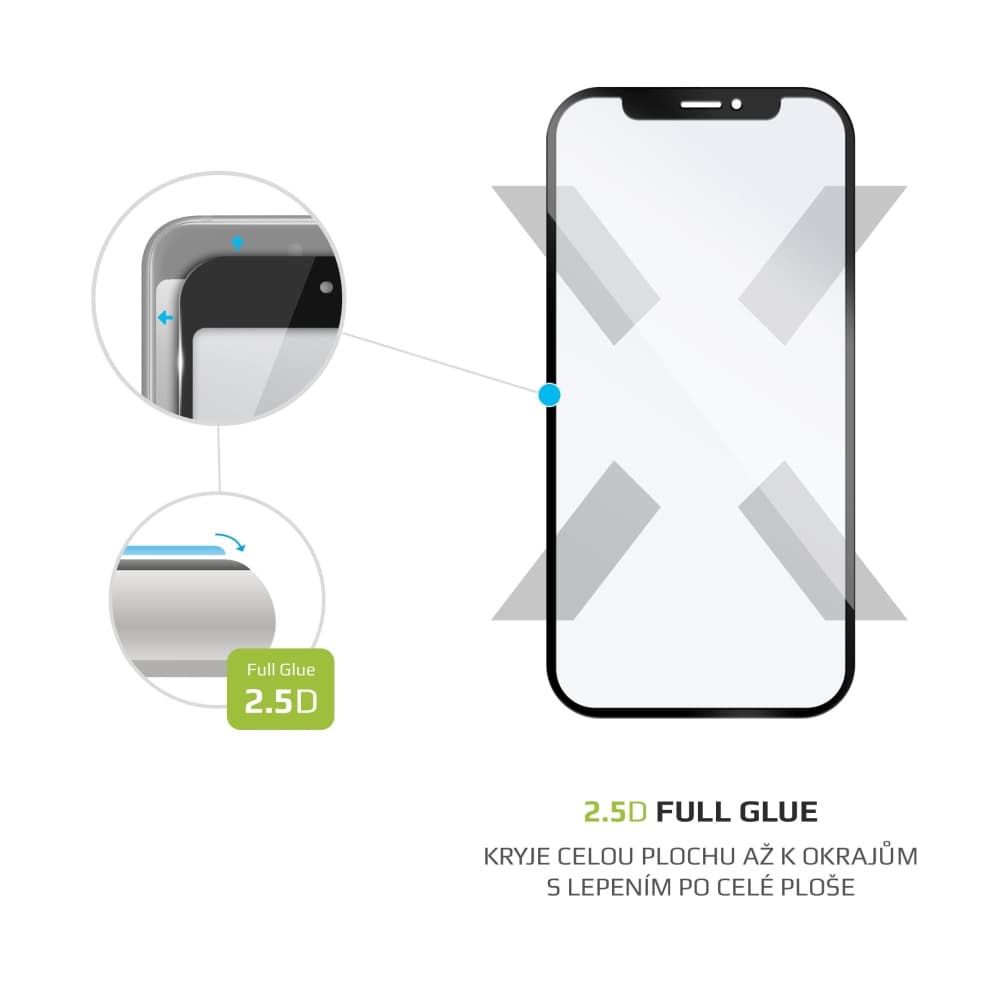 Ochranné tvrzené sklo FIXED Full-Cover pro Xiaomi Redmi Note 12, lepení přes celý displej, černé - náhled 2