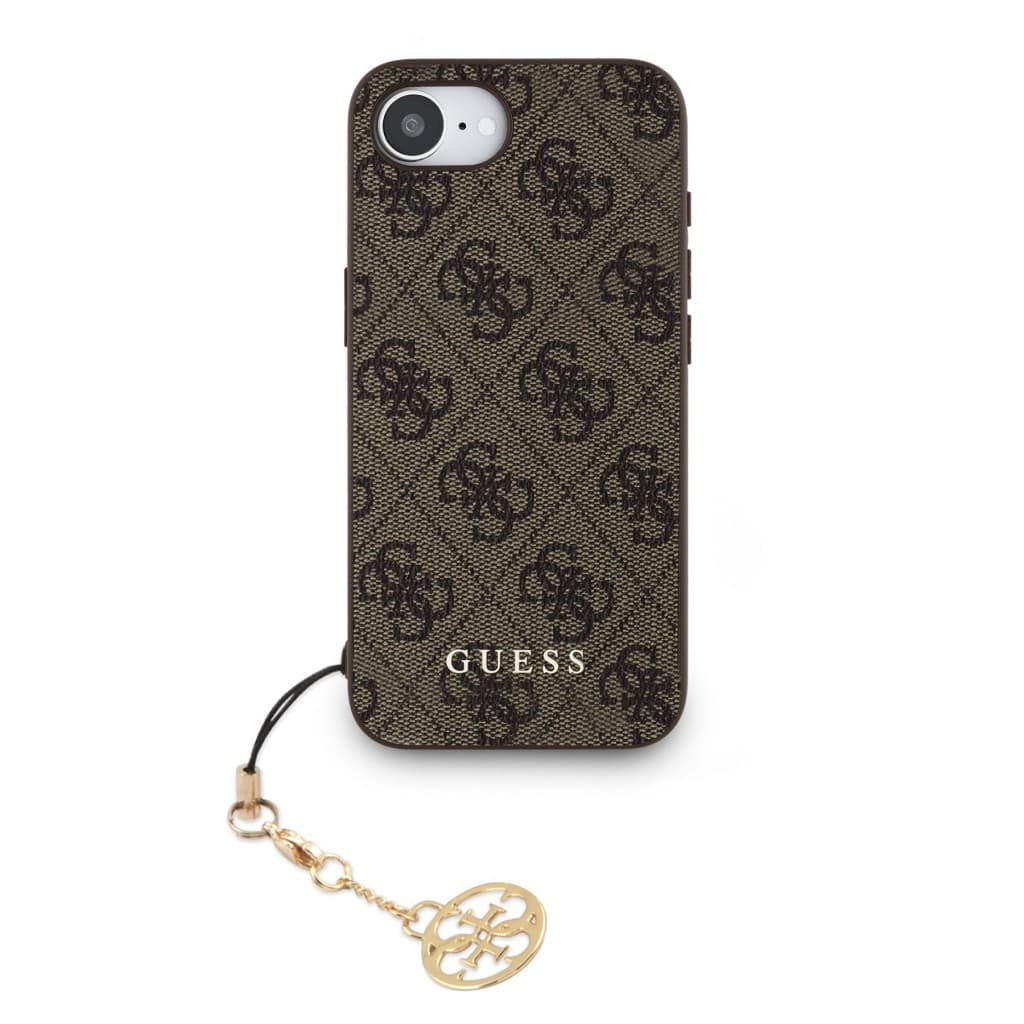 Zadní kryt Guess 4G Charm pro iPhone 16e Tone on Tone Brown - náhled 2