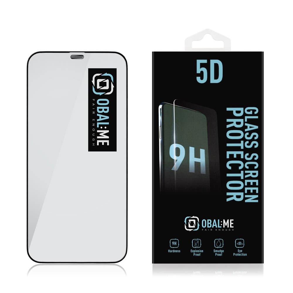 Obal:Me 5D Tvrzené Sklo pro Apple iPhone 12/12 Pro Black - náhled 2