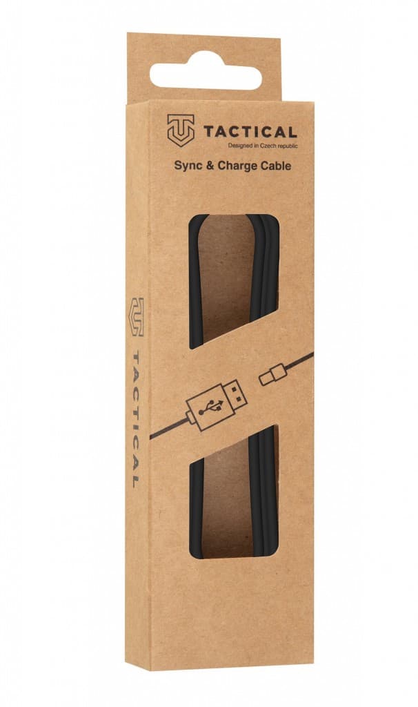 Tactical Smooth Thread Cable USB-A/USB-C  1m Black - náhled 2