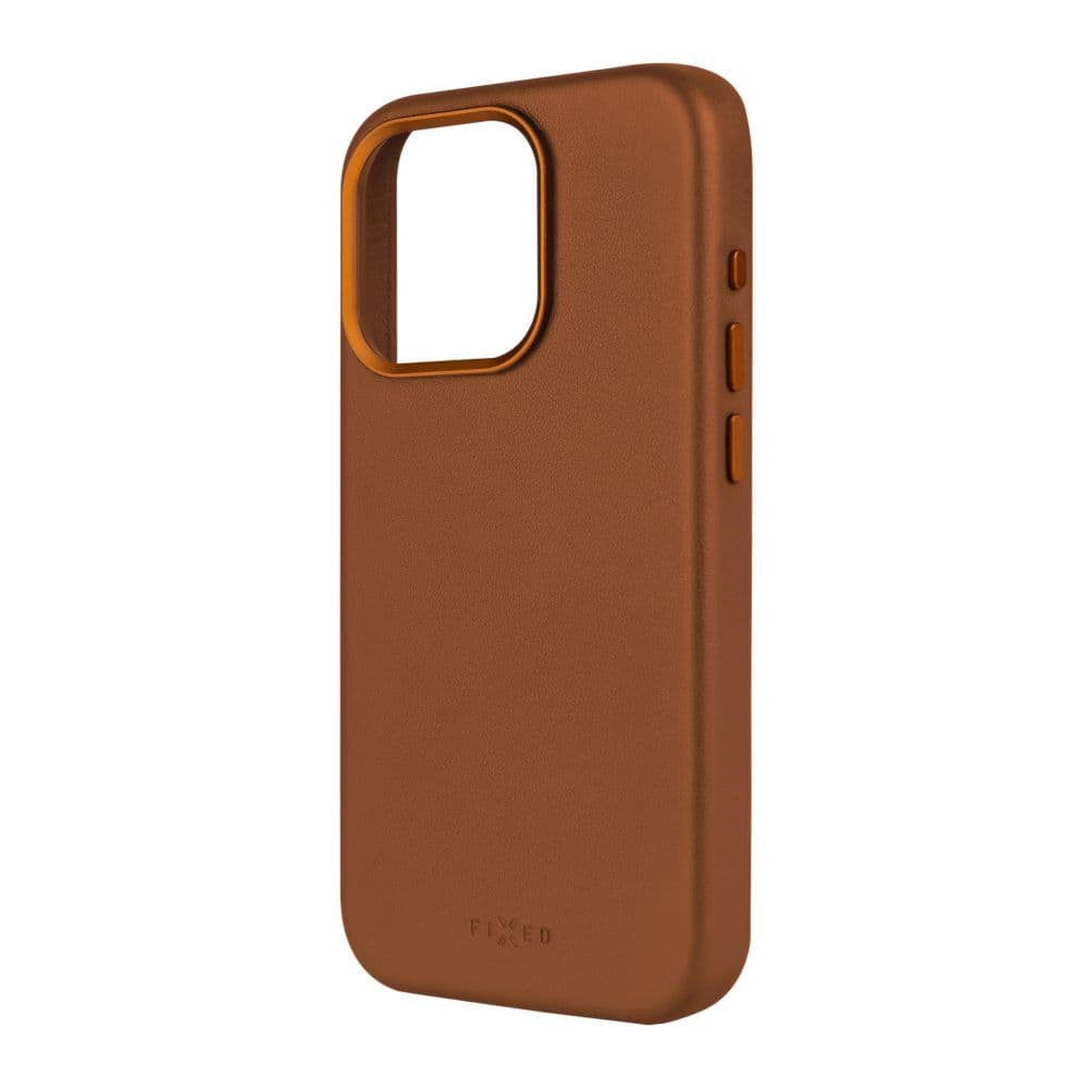 Kožený zadní kryt FIXED MagLeather s podporou Magsafe pro Apple iPhone 15, hnědý - náhled 2
