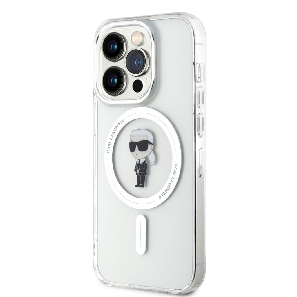 Karl Lagerfeld IML Ikonik MagSafe Zadní Kryt pro iPhone 15 Pro Transparent - náhled 2