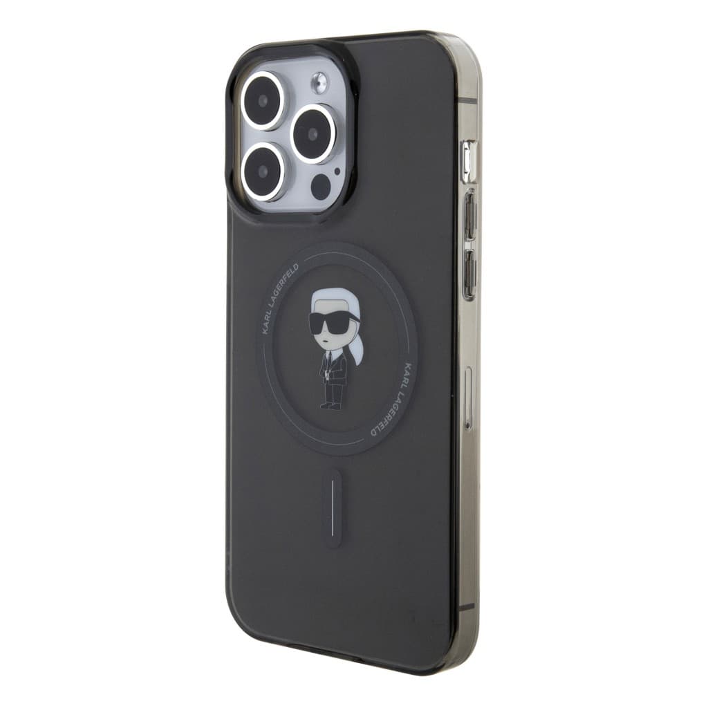 Karl Lagerfeld IML Ikonik MagSafe Zadní Kryt pro iPhone 15 Pro Max Black - náhled 2