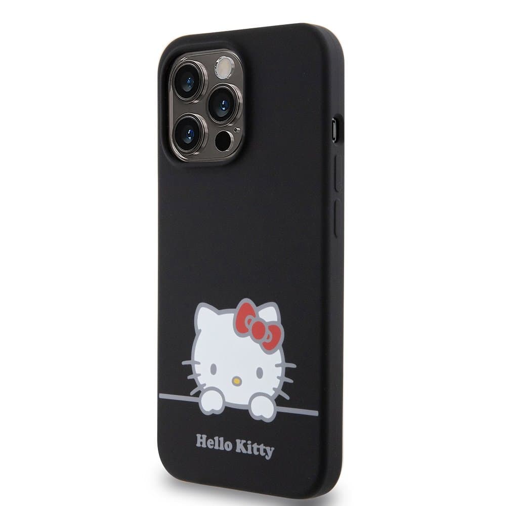Hello Kitty Liquid Silicone Daydreaming Logo Zadní Kryt pro iPhone 13 Pro Black - náhled 2