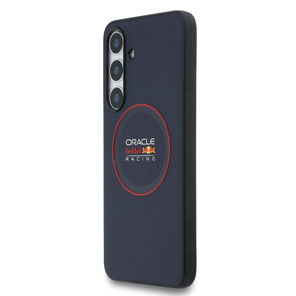 Zadní kryt Red Bull PU Leather Red Ring MagSafe pro Samsung Galaxy S25 FE Navy - náhled 2