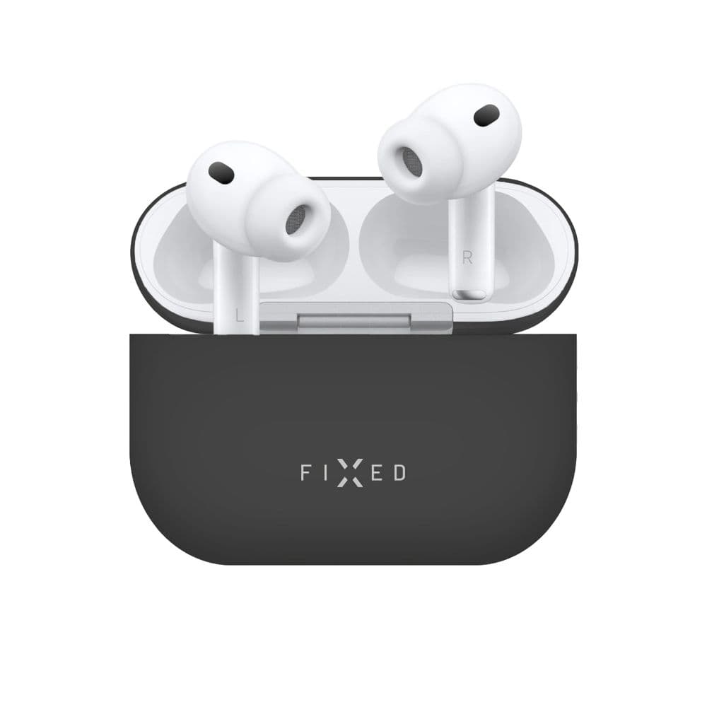 Ultratenké silikonové pouzdro FIXED Silky pro Apple AirPods Pro 3, černé - náhled 2