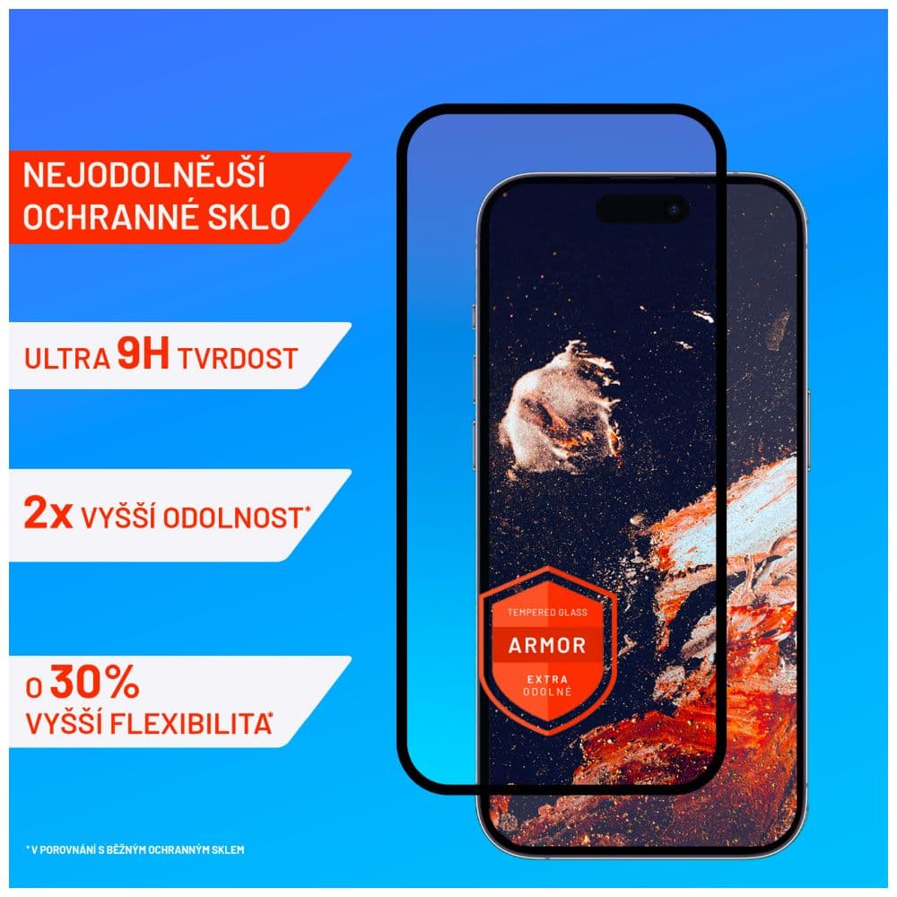 Prémiové ochranné tvrzené sklo FIXED Armor s aplikátorem pro Samsung Galaxy A55 5G, černé - náhled 2