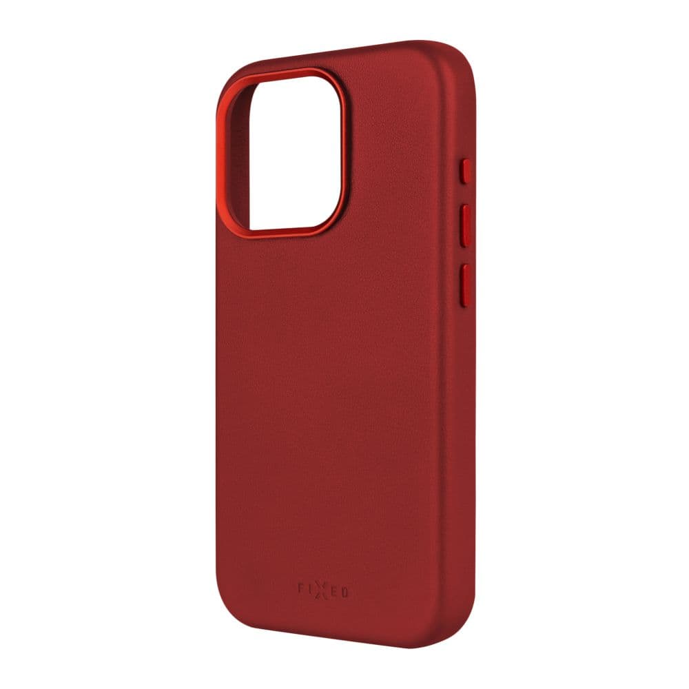 Kožený zadní kryt FIXED MagLeather s podporou MagSafe pro Samsung Galaxy S24, červený - náhled 2