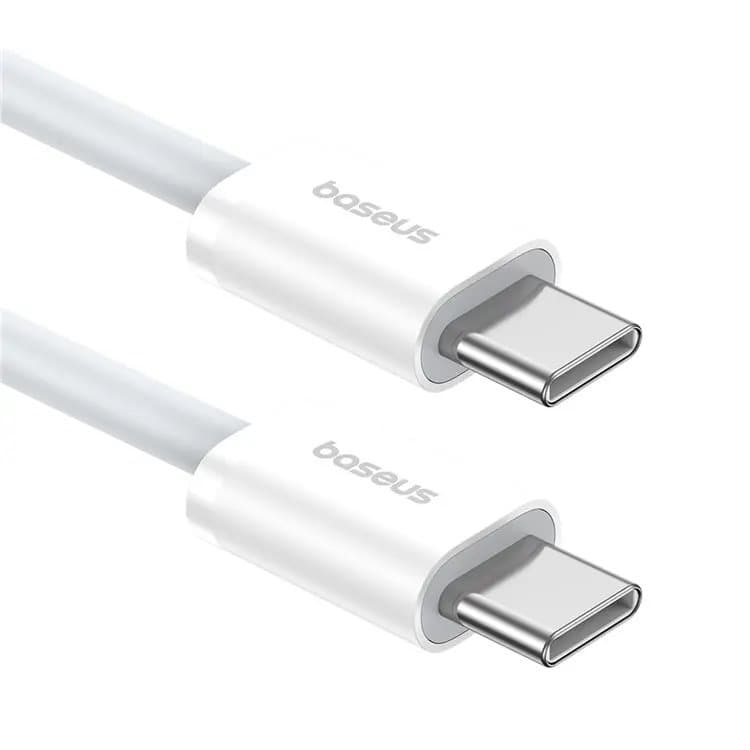 Datový kabel Baseus Superior Series 2 Fast Charging USB-C - USB-C 30W 1m Moon White - náhled 2