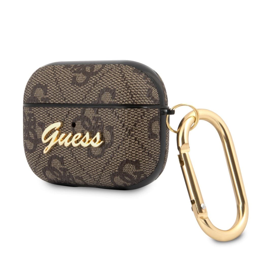 Guess 4G Script PC/PU Pouzdro pro Airpods Pro Brown - náhled 2