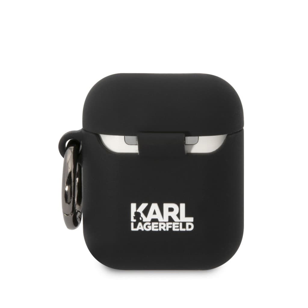 Karl Lagerfeld 3D Logo NFT Choupette Head Silikonové Pouzdro pro Airpods 1/2 Black - náhled 2