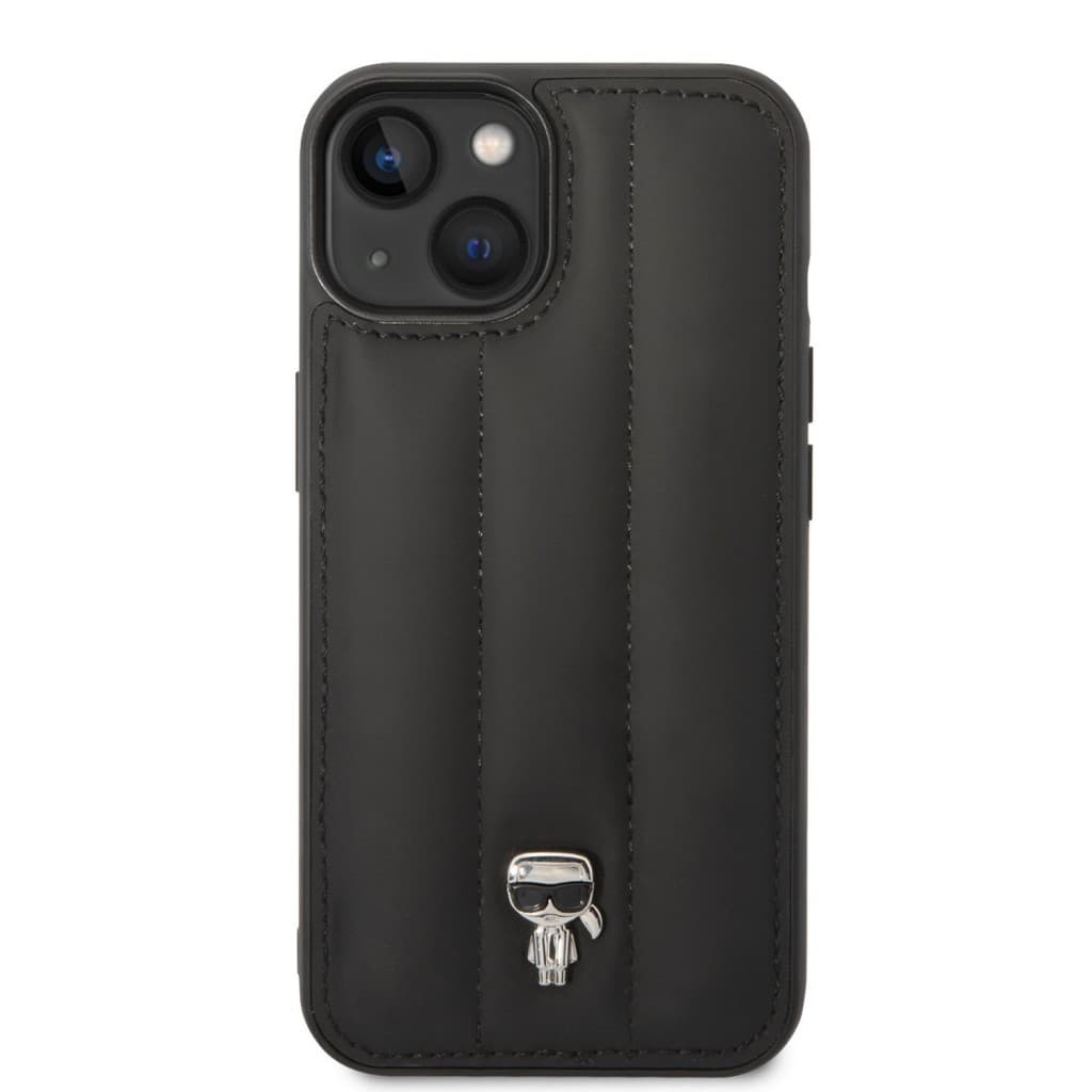 Karl Lagerfeld Quilted Puffy Ikonik Logo Zadní Kryt pro iPhone 14 Plus Black - náhled 2