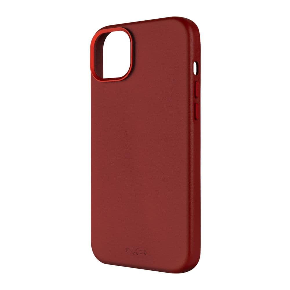 Kožený zadní kryt FIXED MagLeather s podporou MagSafe pro Apple iPhone 14, červený - náhled 2