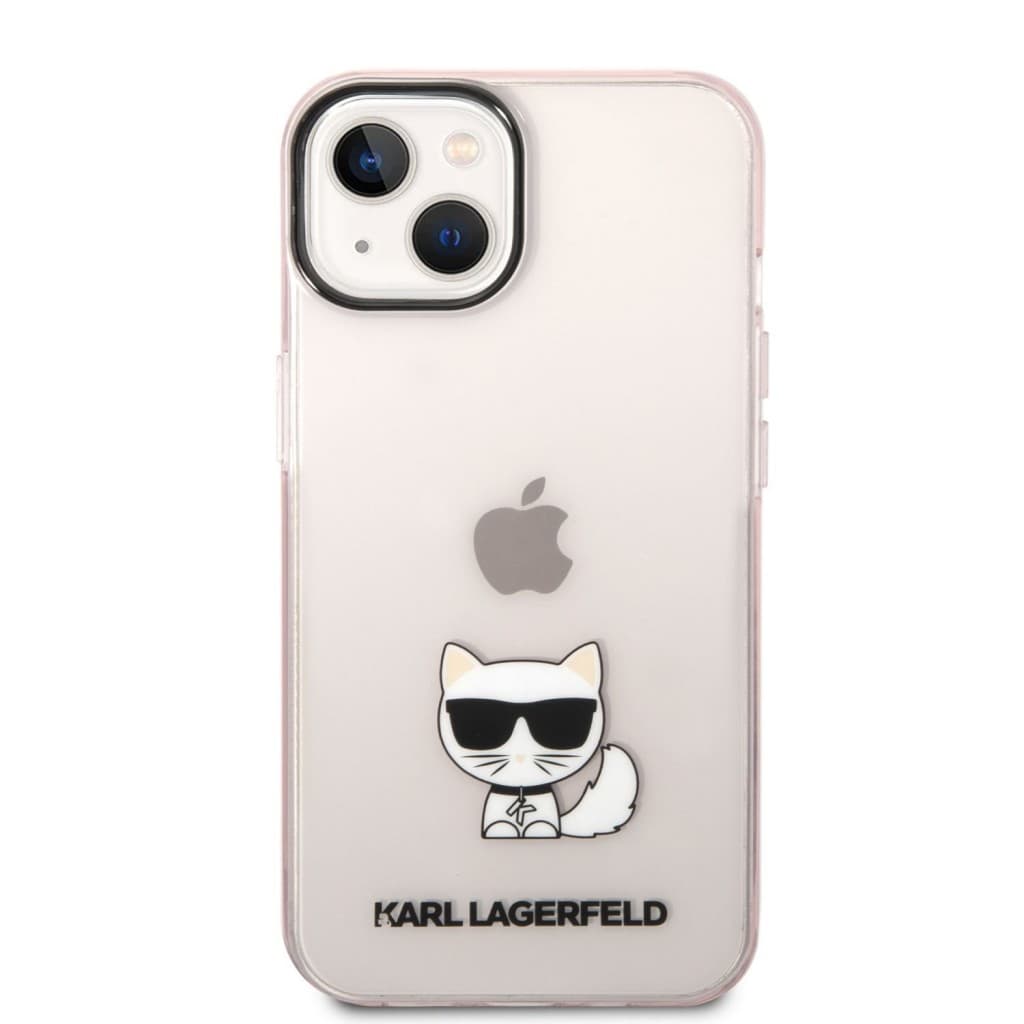 Karl Lagerfeld Choupette Logo Zadní Kryt pro iPhone 14 Plus Pink - náhled 2