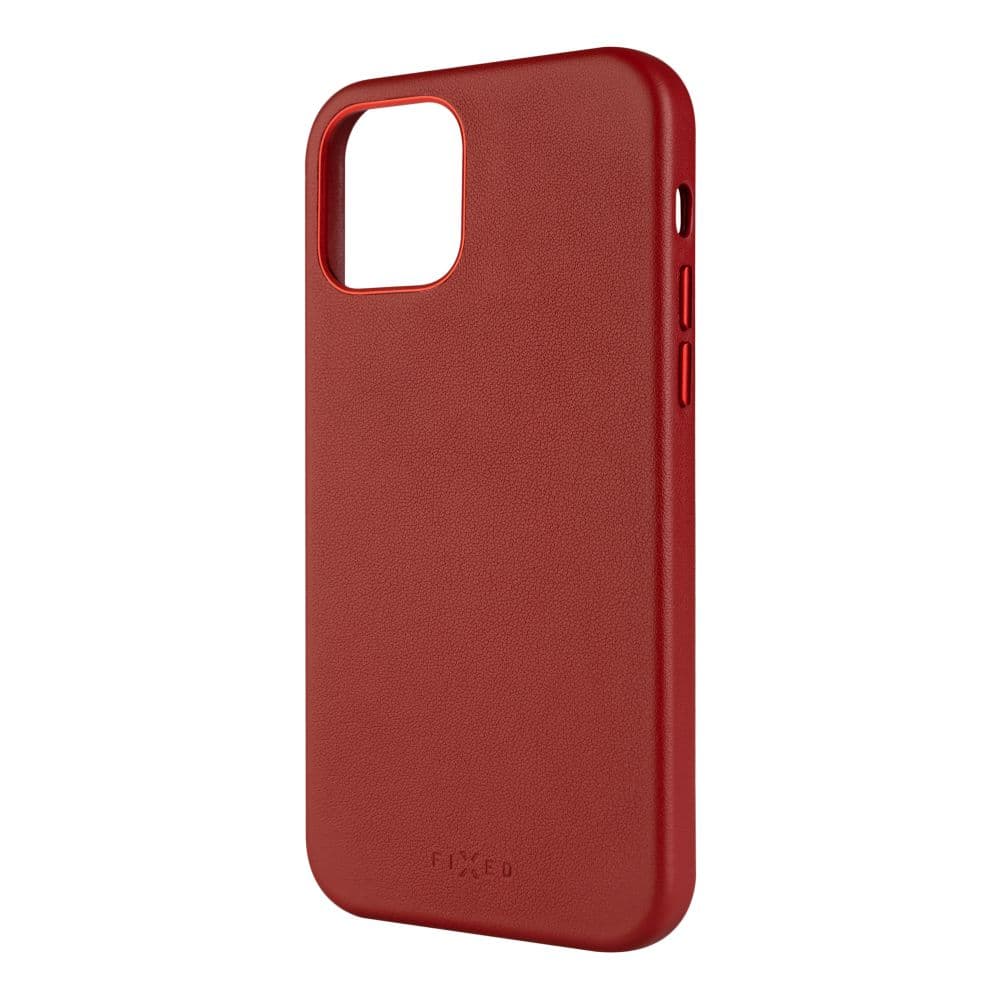 Kožený zadní kryt FIXED MagLeather s podporou MagSafe pro Apple iPhone 12/12 Pro, červený - náhled 2