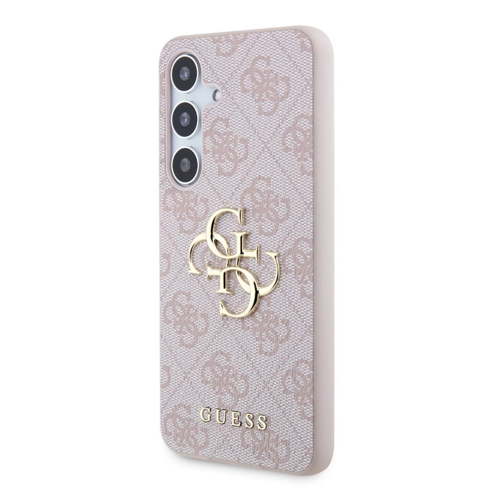 Guess PU 4G Metal Logo Zadní Kryt pro Samsung Galaxy S24 Pink - náhled 2