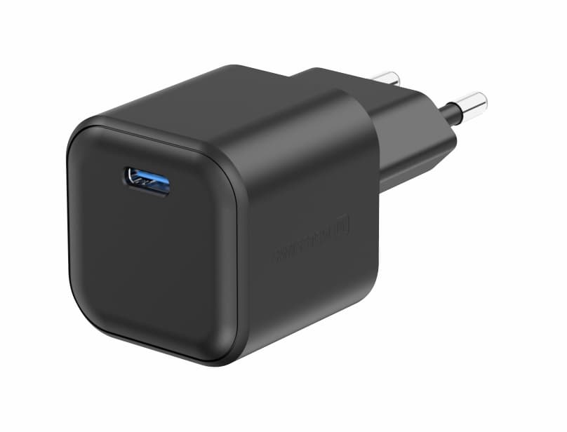 Adaptér Swissten Gan s funkcí rychlonabíjení 1x USB-C 20W černý - náhled 2