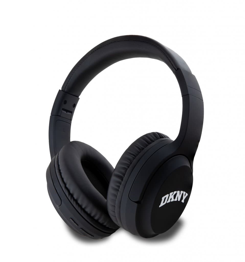 Bezdrátová sluchátka DKNY PU Leather Arch Logo Stereo černá - náhled 2