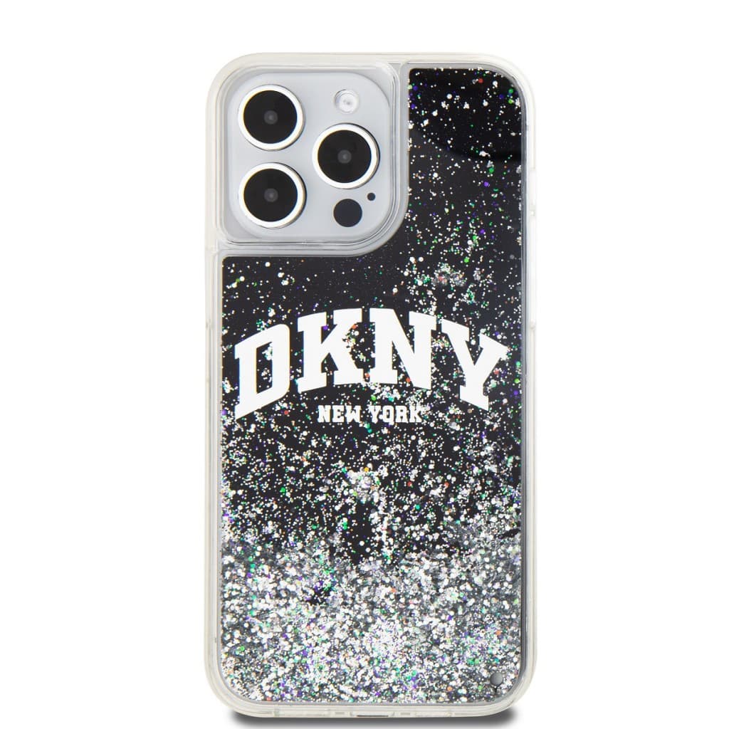 Zadní Kryt DKNY Liquid Glitter Arch Logo na iPhone 13 Pro Max Black - náhled 2