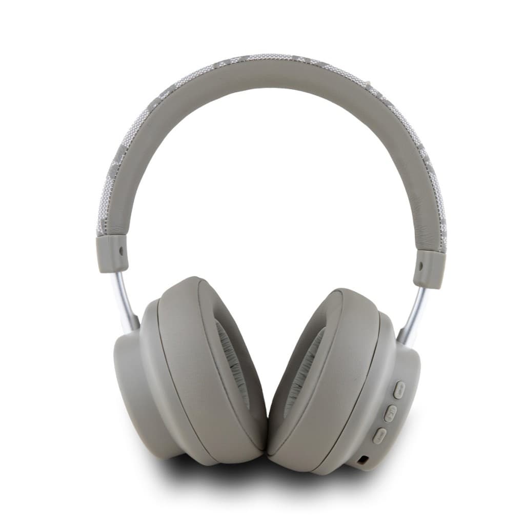 Sluchátka DKNY PU Leather Checkered Pattern Bluetooth Stereo Headphone Biege - náhled 2