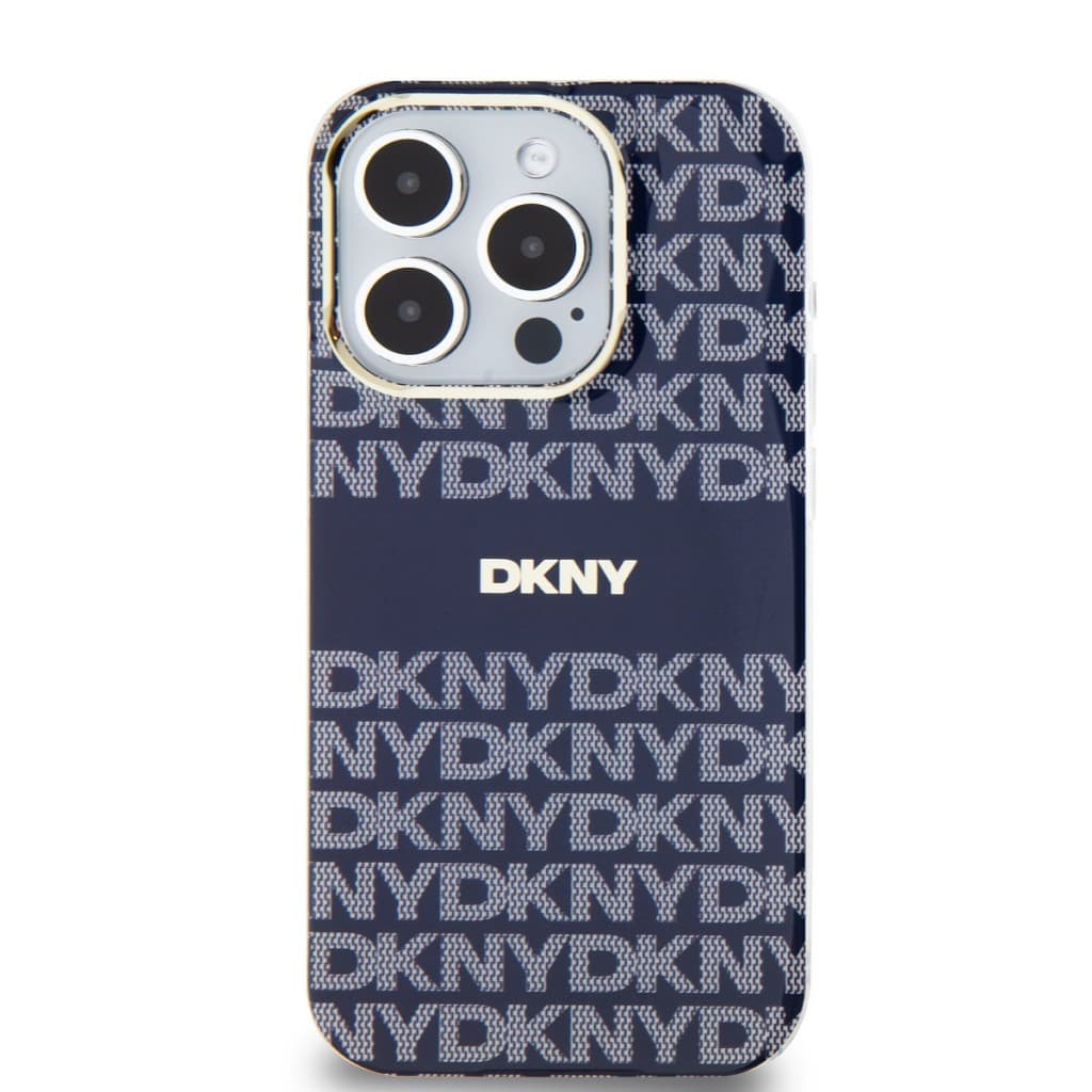 Zadní Kryt DKNY PC/TPU Repeat Pattern Tonal Stripe Magsafe pro iPhone 13 Pro modrý - náhled 2