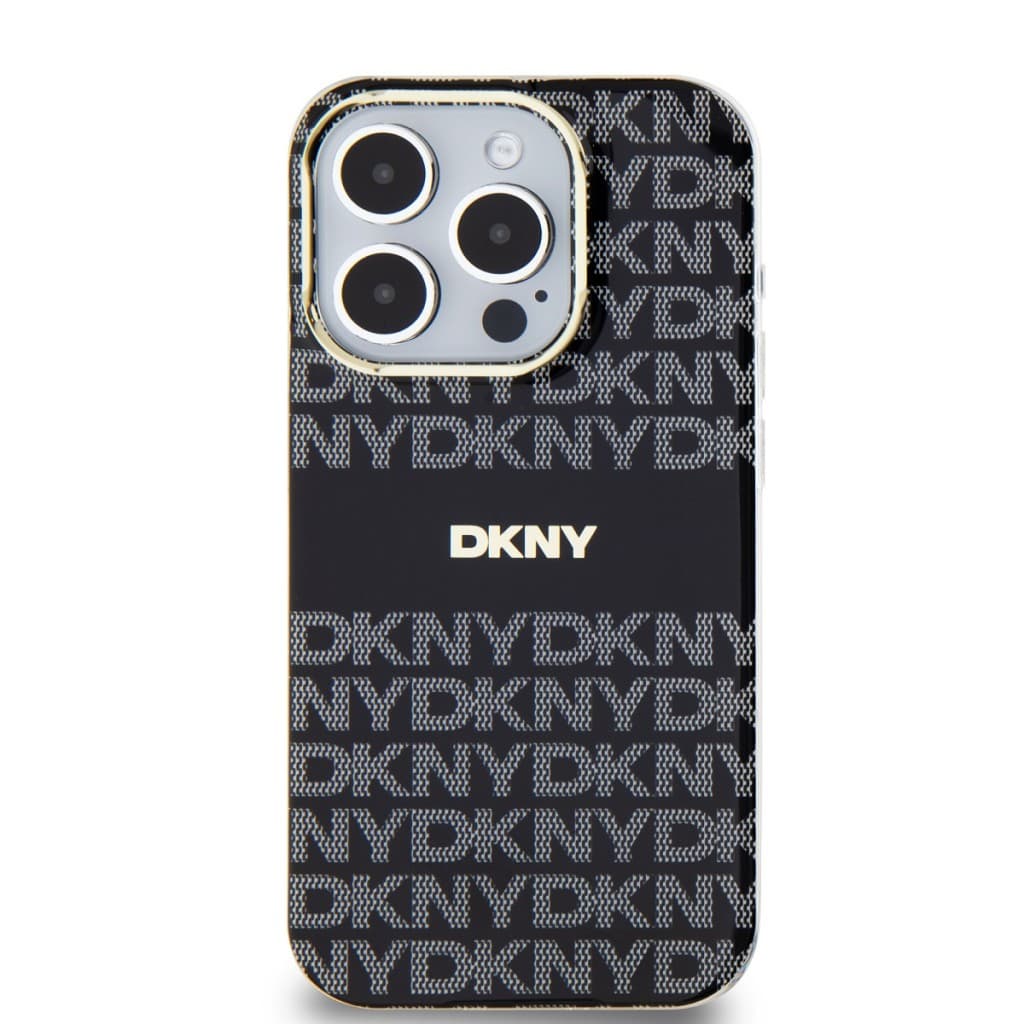Zadní Kryt DKNY PC/TPU Repeat Pattern Tonal Stripe Magsafe pro iPhone 13 Pro černý - náhled 2