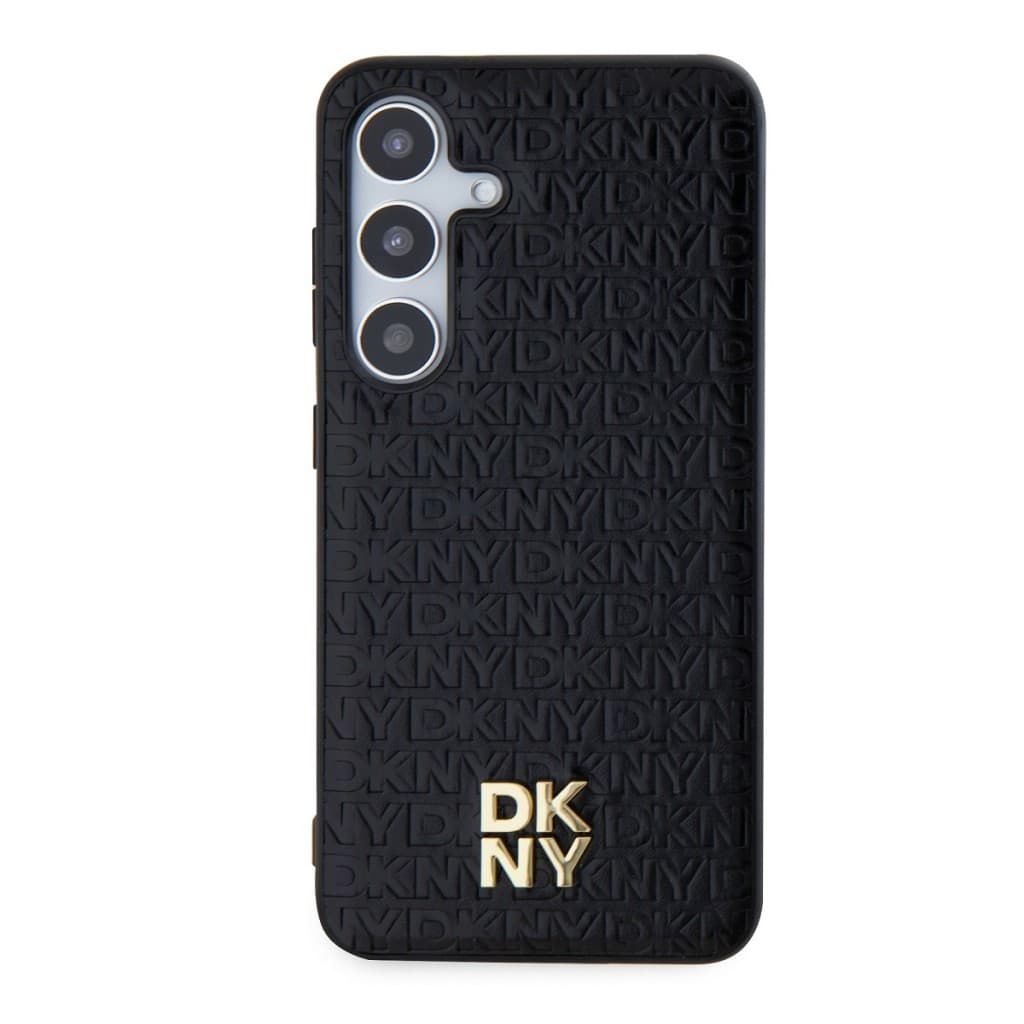 Zadní Kryt DKNY PU Leather Repeat Pattern Stack Logo Magsafe pro Samsung Galaxy S24 Black - náhled 2