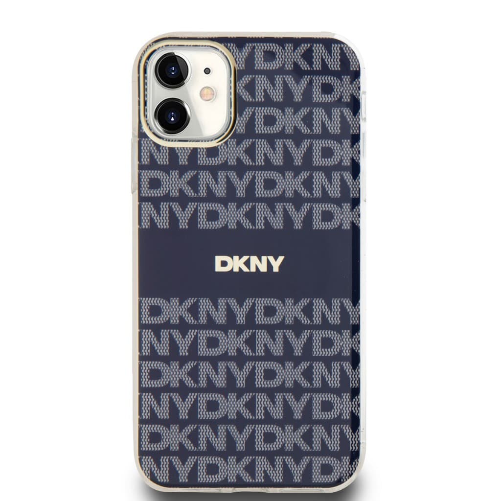 Zadní Kryt DKNY PC/TPU Repeat Pattern Tonal Stripe Magsafe pro iPhone 11 modrý - náhled 2