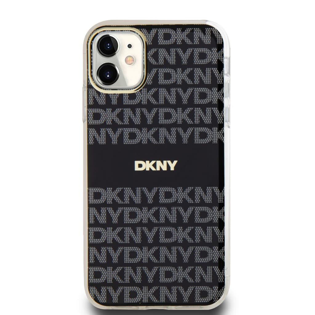 Zadní Kryt DKNY PC/TPU Repeat Pattern Tonal Stripe Magsafe pro iPhone 11 černý - náhled 2