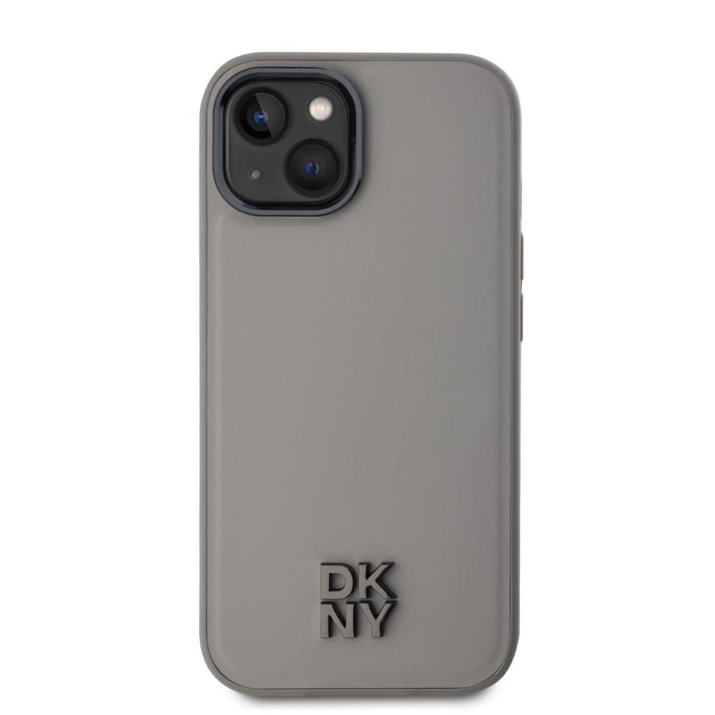 Zadní Kryt DKNY PU Leather Stack Logo Magsafe pro iPhone 15 Grey - náhled 2
