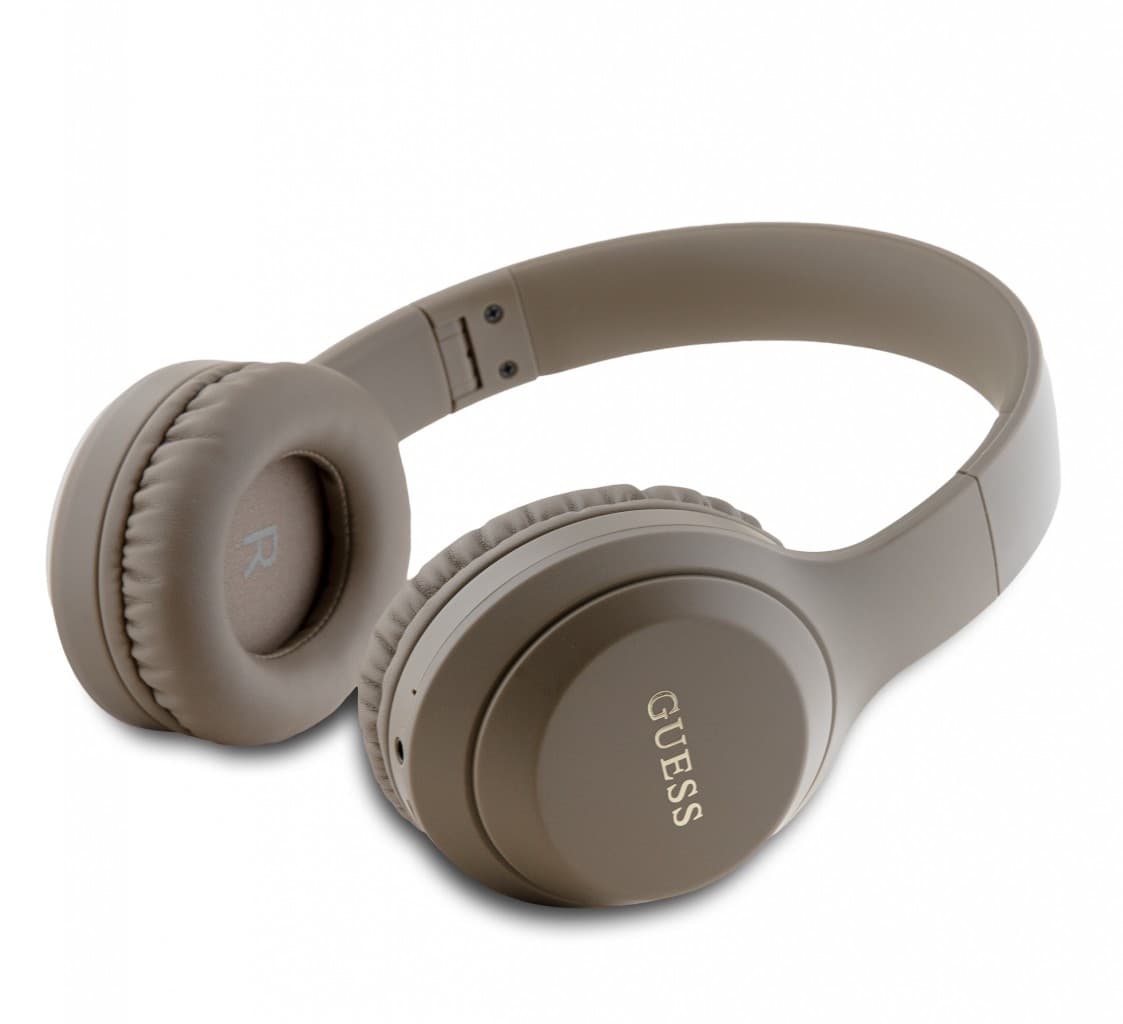 Bezdrátová sluchátka Guess Classic Silver Logo Stereo hnědá - náhled 2