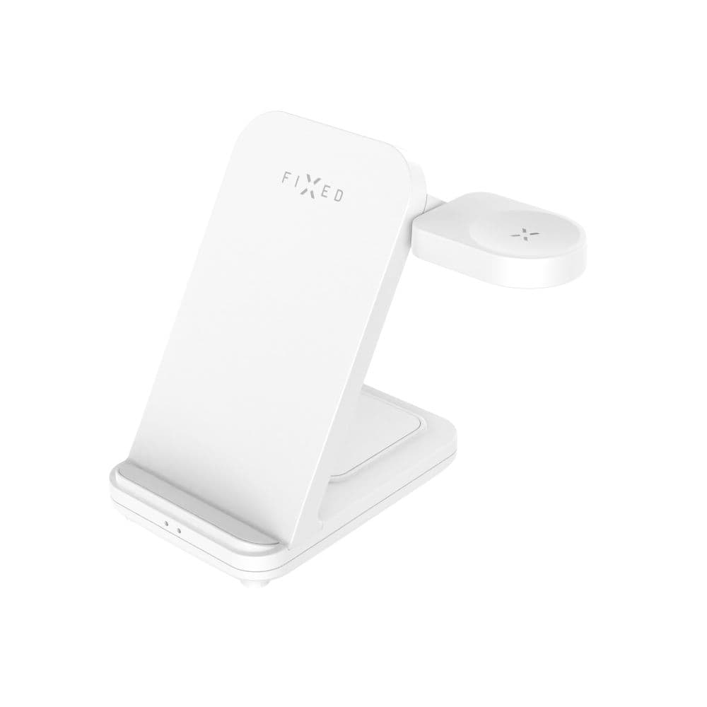 Bezdrátová nabíječka FIXED Powerstation pro Samsung až pro 3 zařízení, 15W+5W+2.5W, bílá - náhled 2
