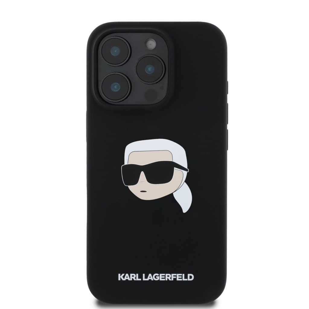 Zadní kryt Karl Lagerfeld Liquid Silicone Karl Head MagSafe pro iPhone 16 Pro Black - náhled 2
